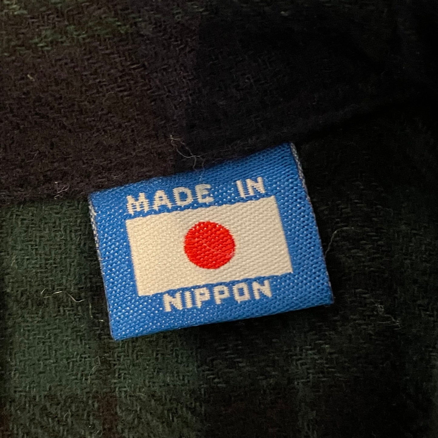 Plaid Button-Down Work Shirt Green Navy Cotton