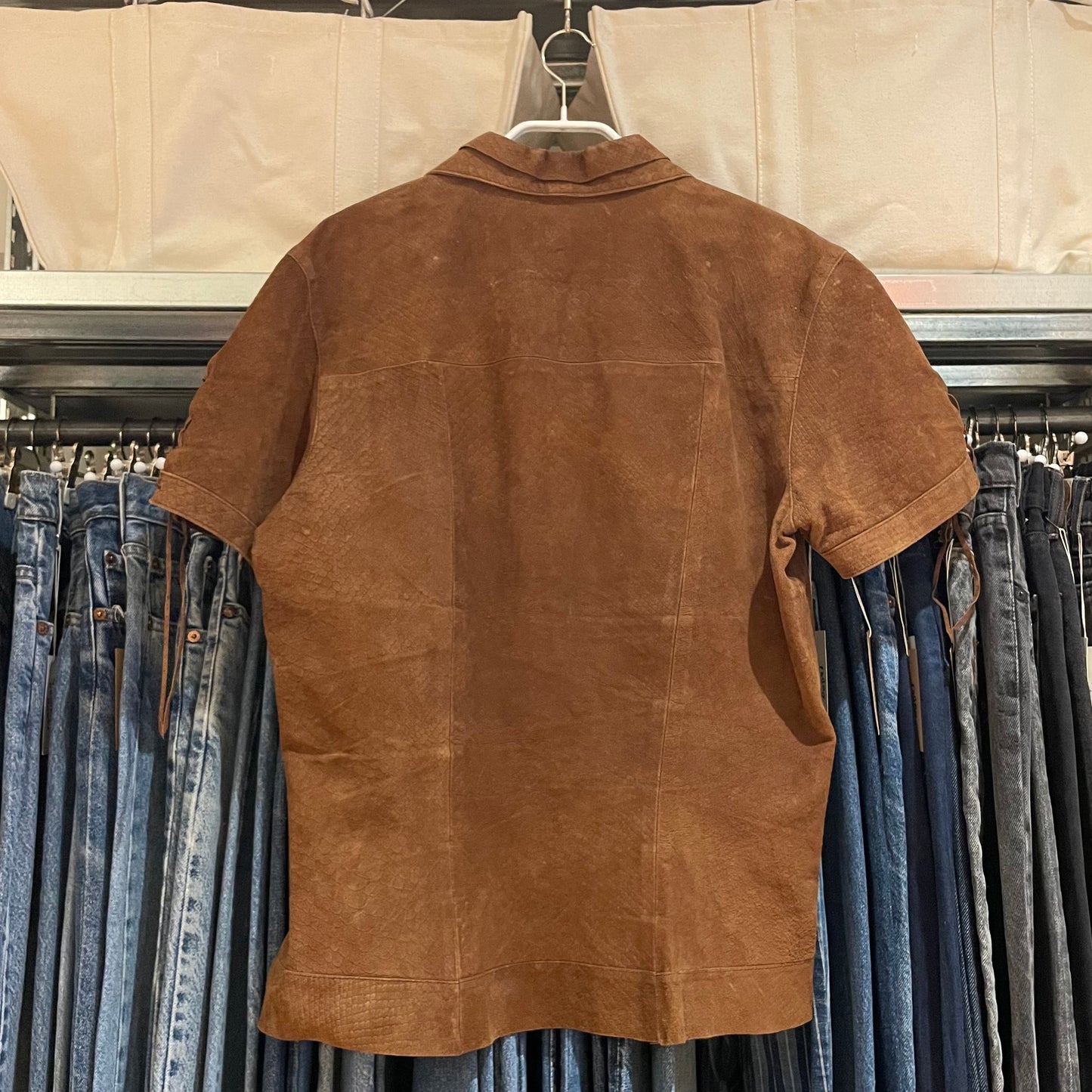 Reptile Texture Shirt Brown