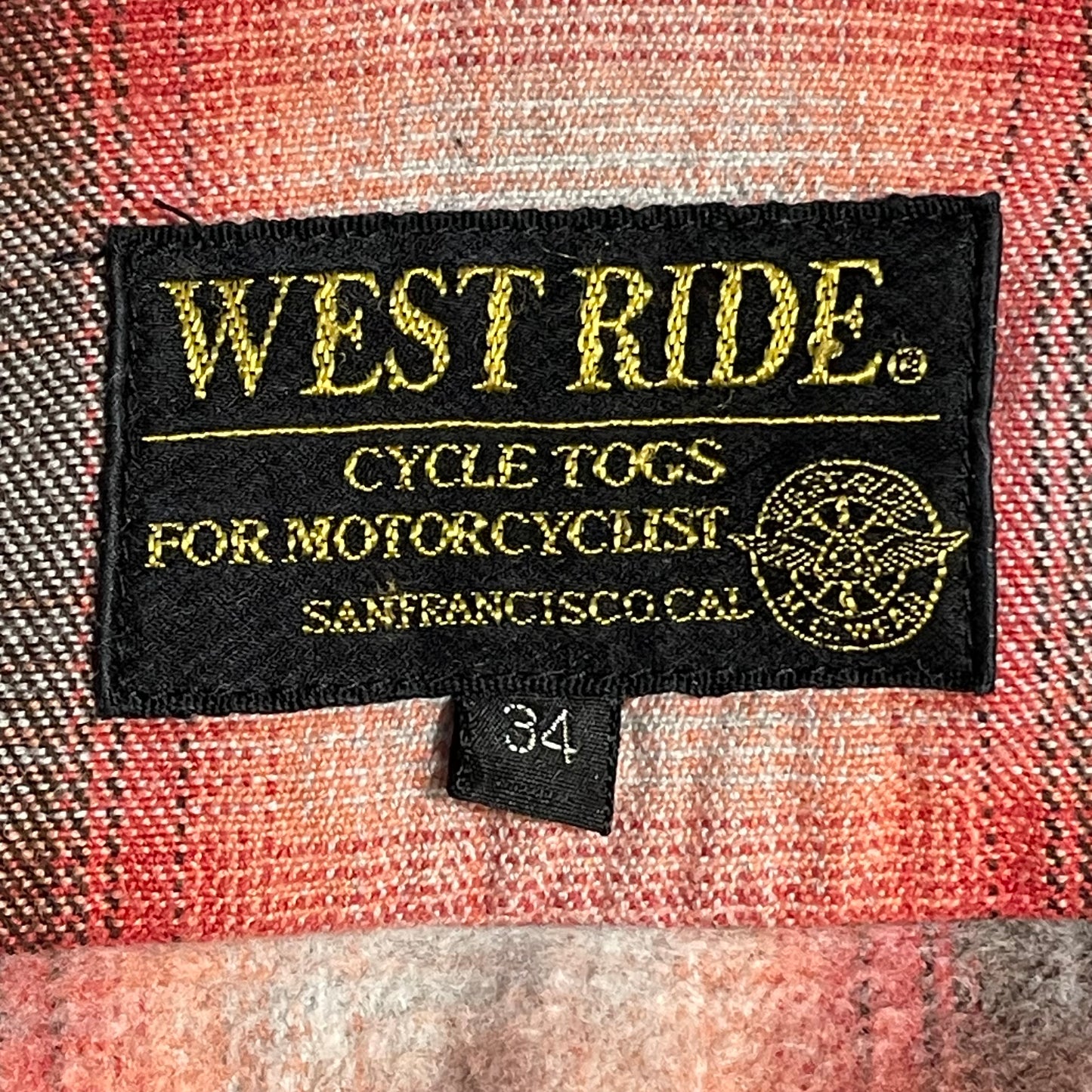 Faded Red-Grey Plaid Flannel Shirt