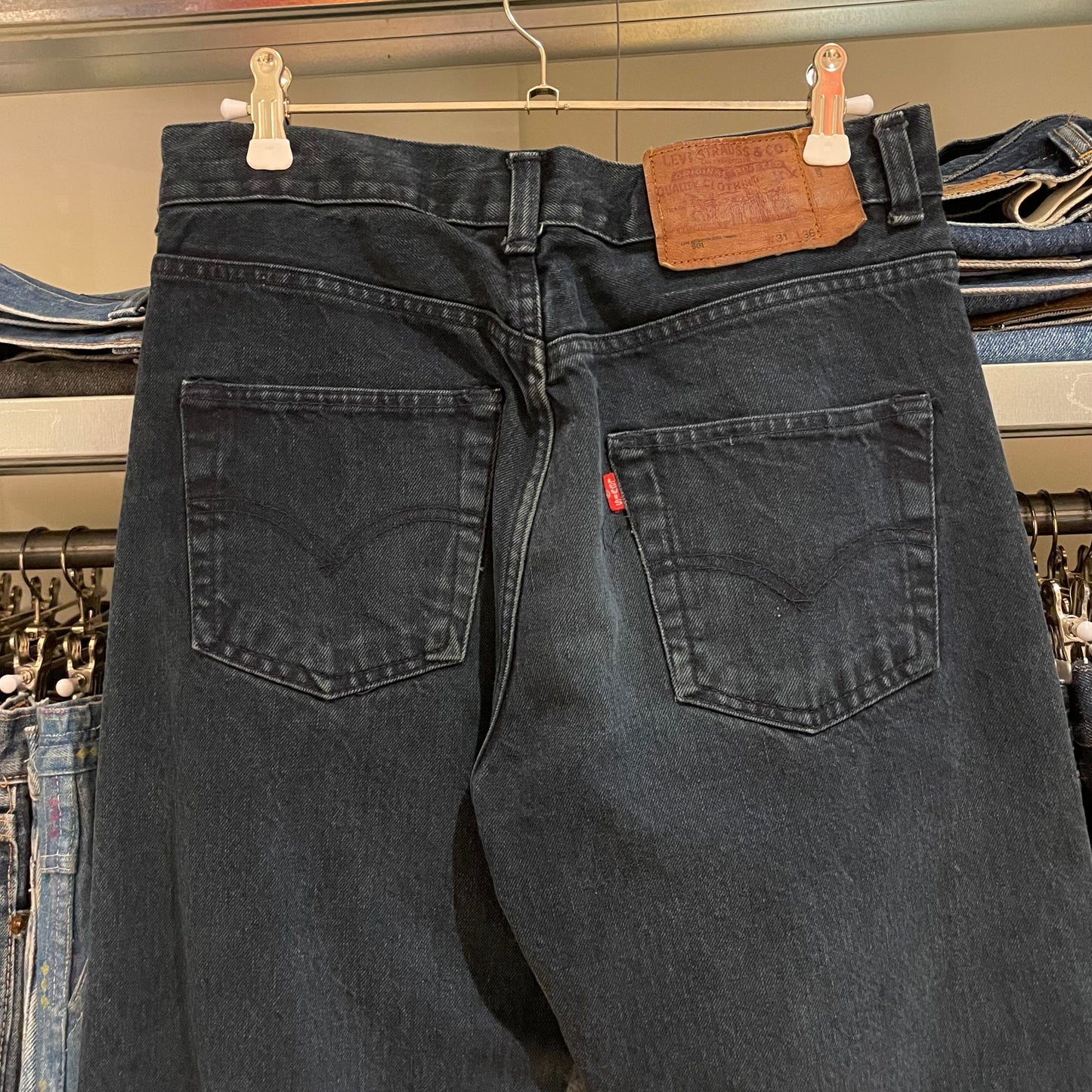 501 Jeans Regular Straight Medium Washed Black