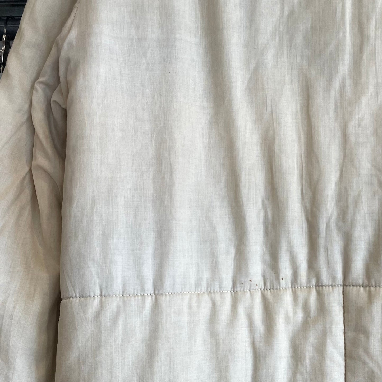 Striped Wool Blend Jacket Blue Beige riri zip