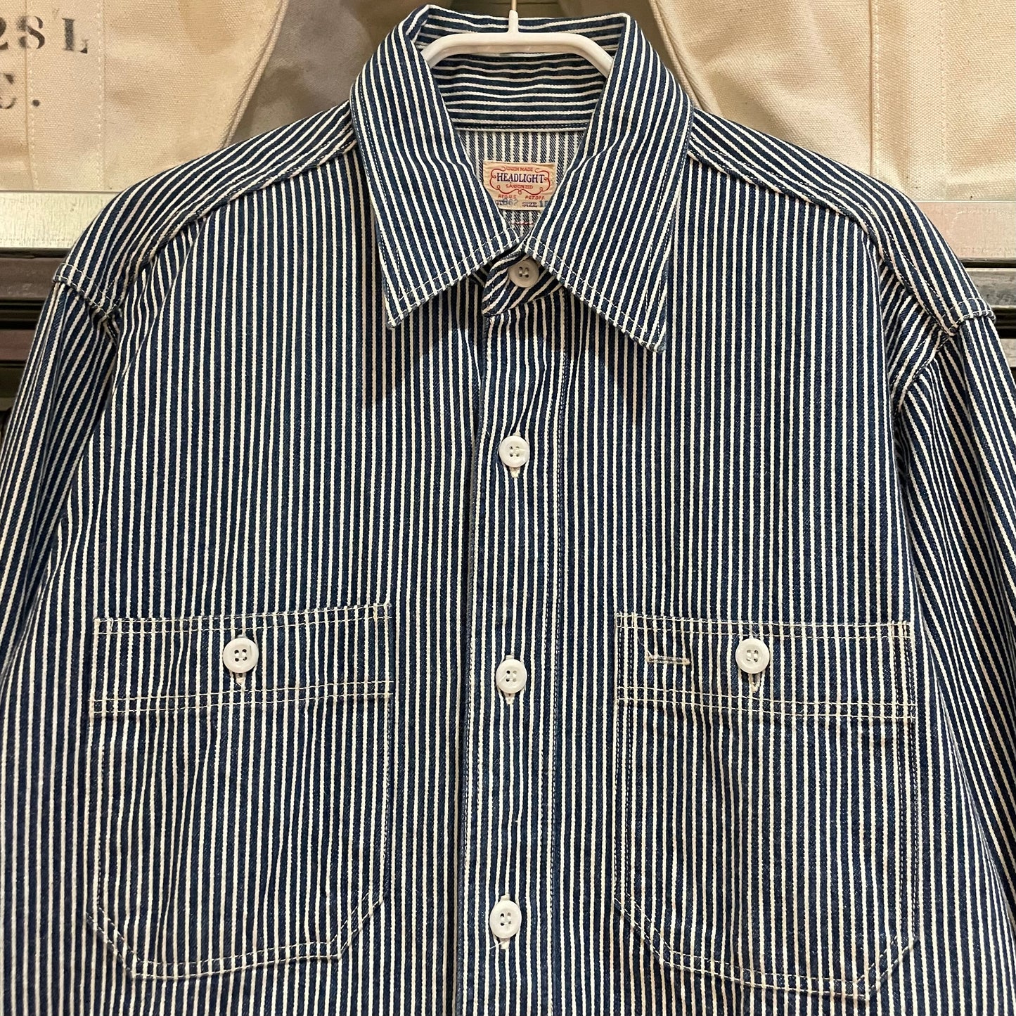 Striped Work Shirt Blue/White