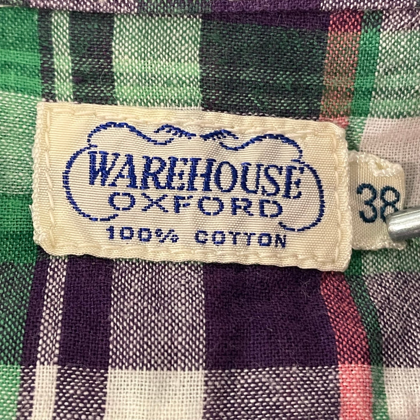 Plaid Button Down Shirt Multi Cotton