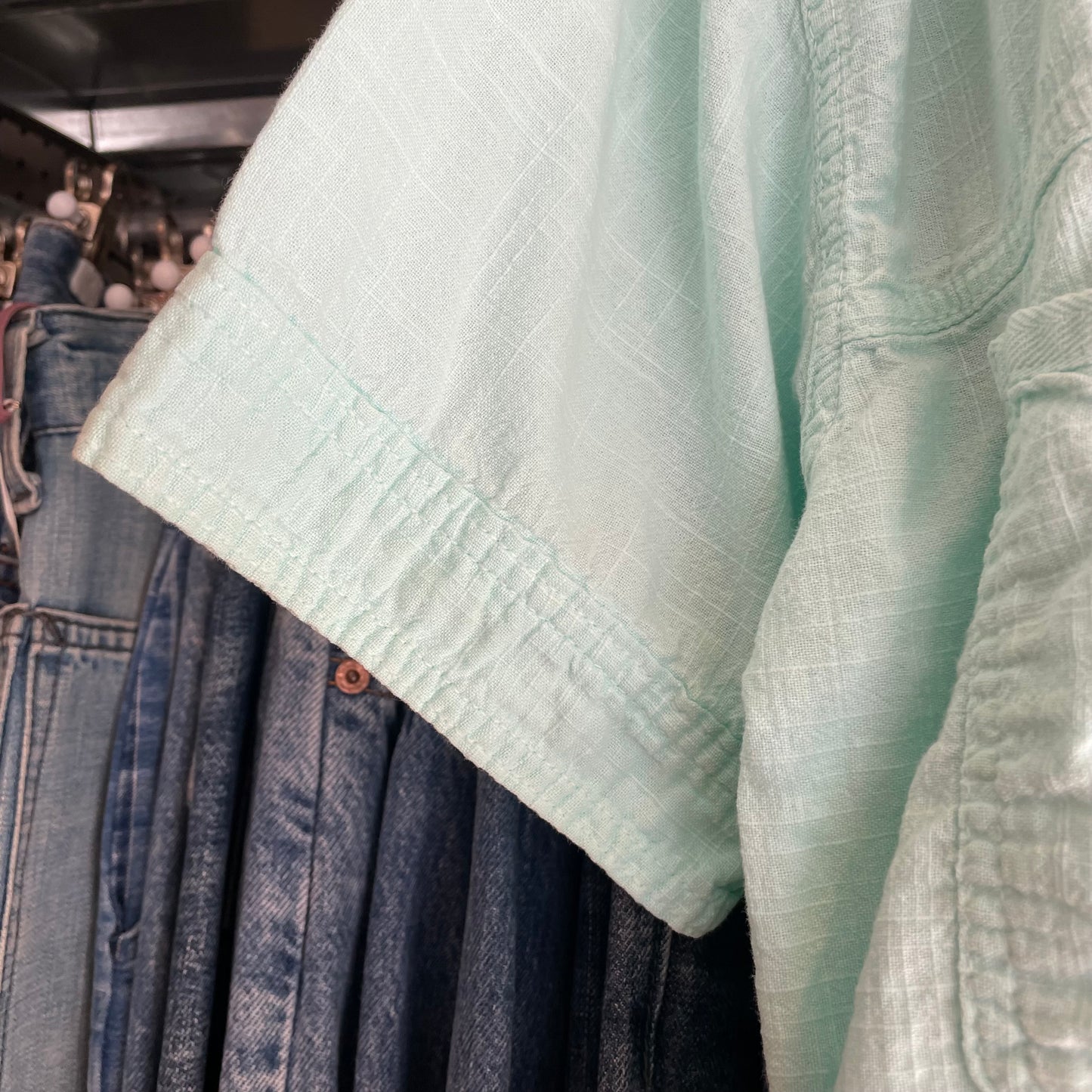 Californian Short Sleeve Shirt Mint Cotton