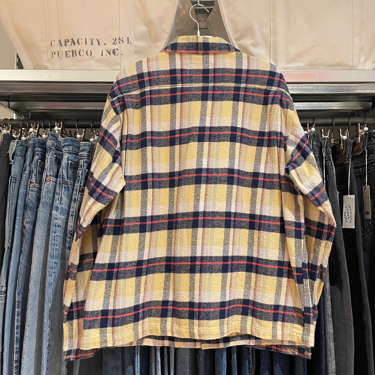 Plaid Flannel Shirt Yellow