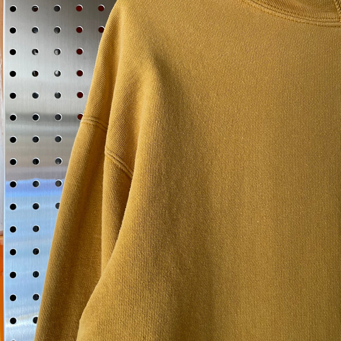 Distressed U of D Collegiate Hoodie Mustard Yellow