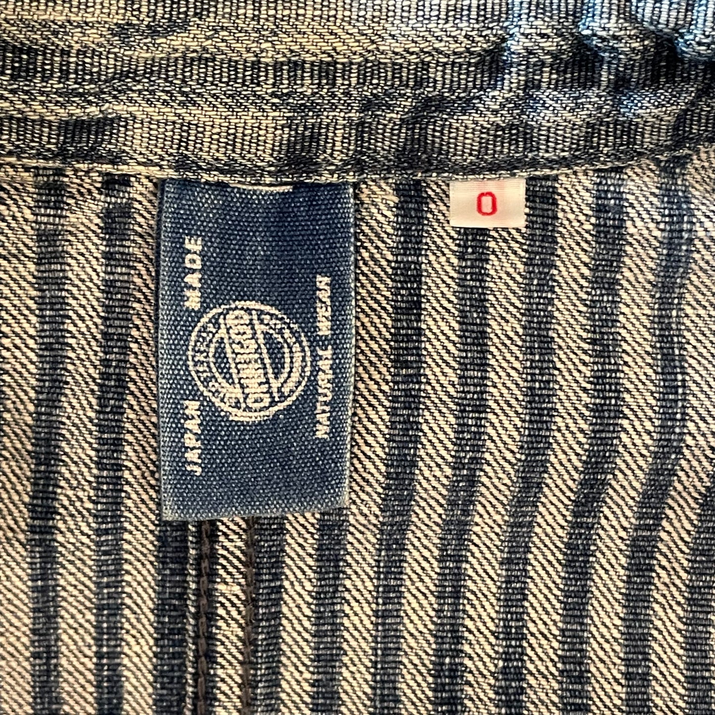Work Jacket Denim Faded Washed Distressed