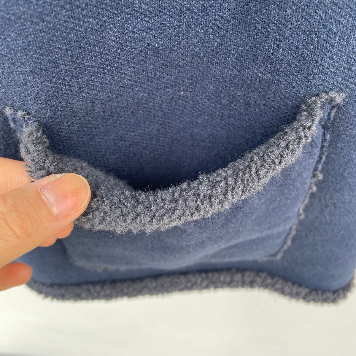 Boat Neck Boa Sweatshirt Navy