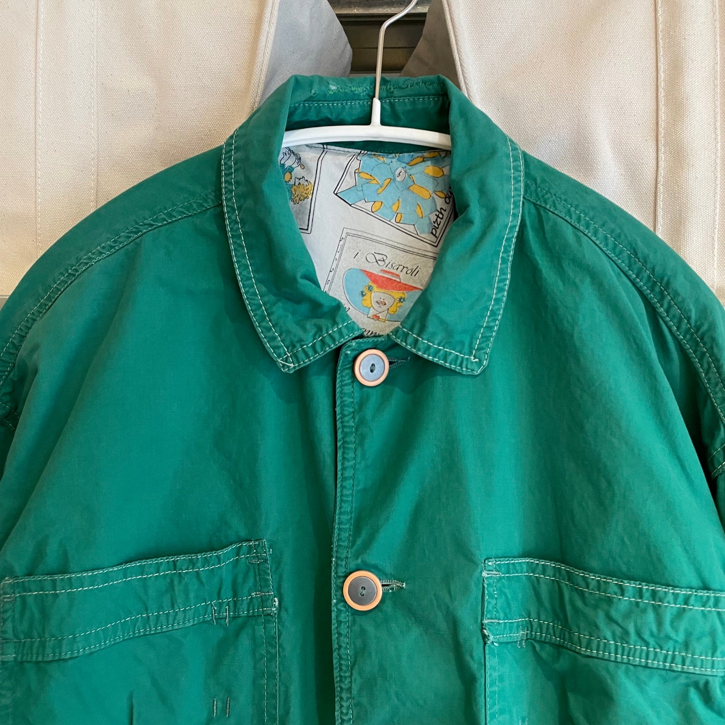 Quilted Work Jacket Green