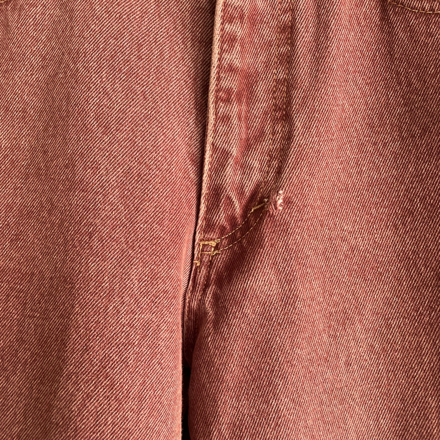 Burgundy Denim Pants Lampo Zip