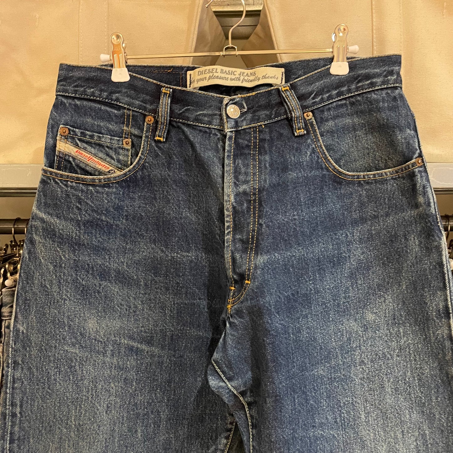 Regular Straight Jeans Dark Wash Indigo