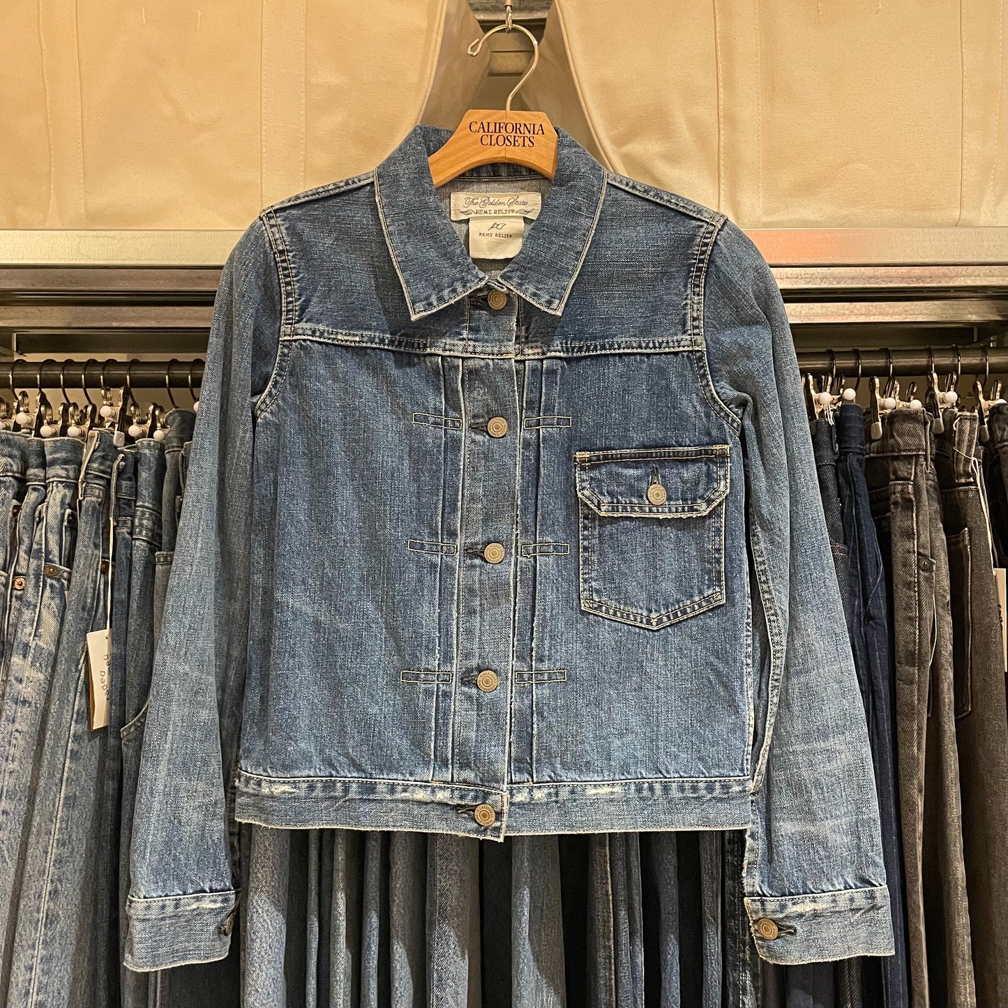 Type 1 Denim Jacket Washed Blue Distressed