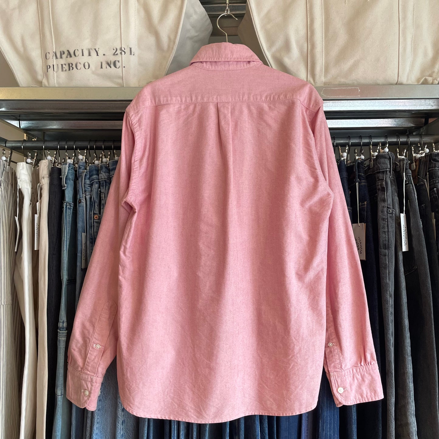 Oxford Long Sleeve Button Down Shirt Pink