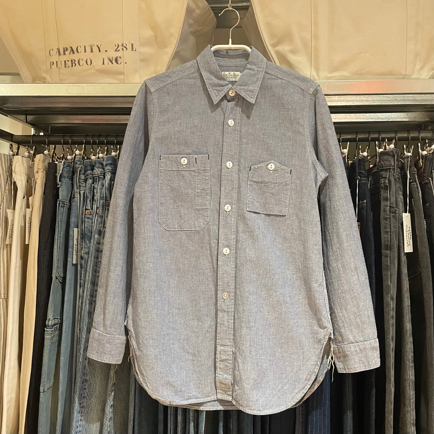 Chambray Work Shirt Gray