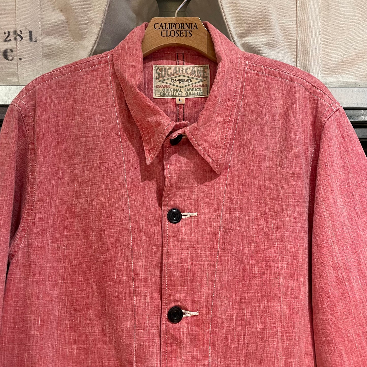 Sugar Cane Fiber Chore Jacket Faded Pink