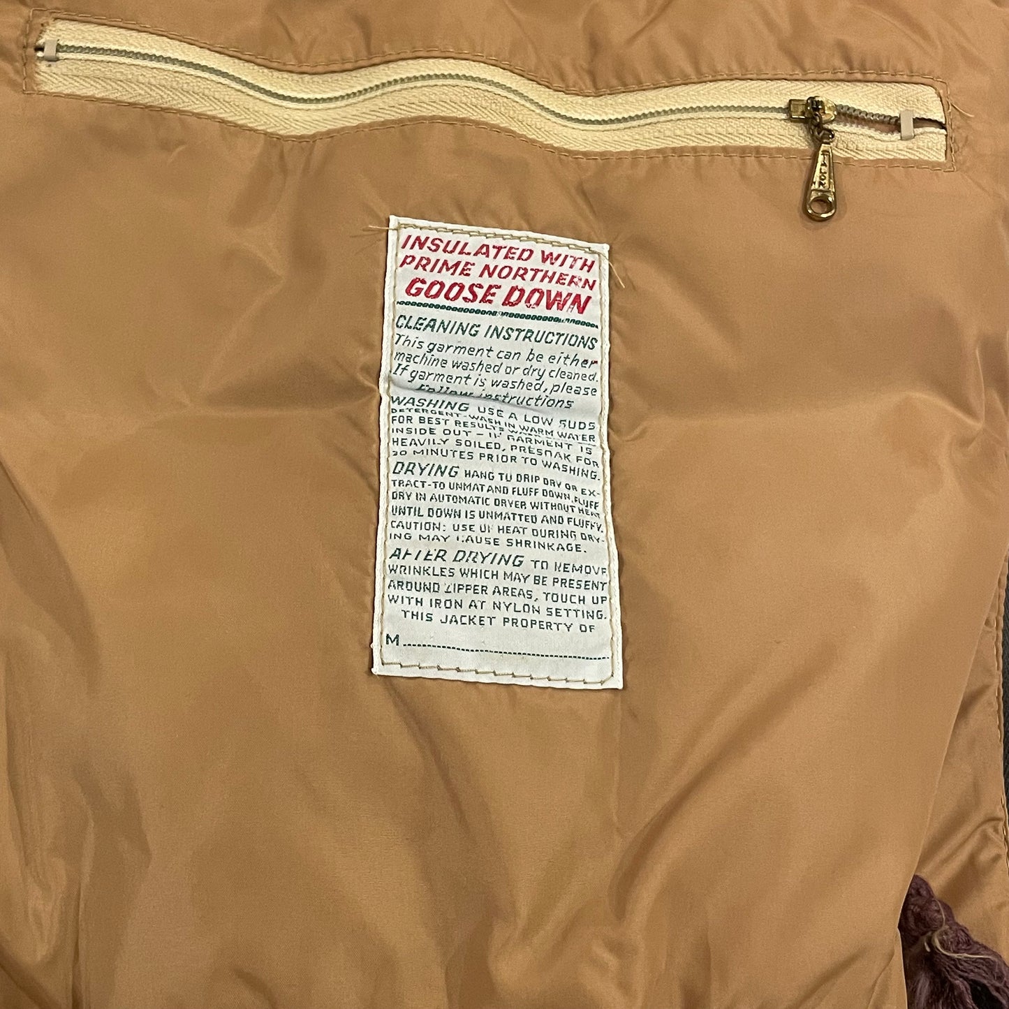 Suede Trim Padded Utility Jacket Beige Talon Zip
