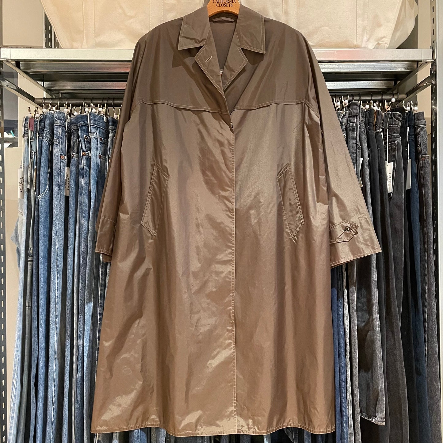 Rhodiatoce Nylon Coat Brown