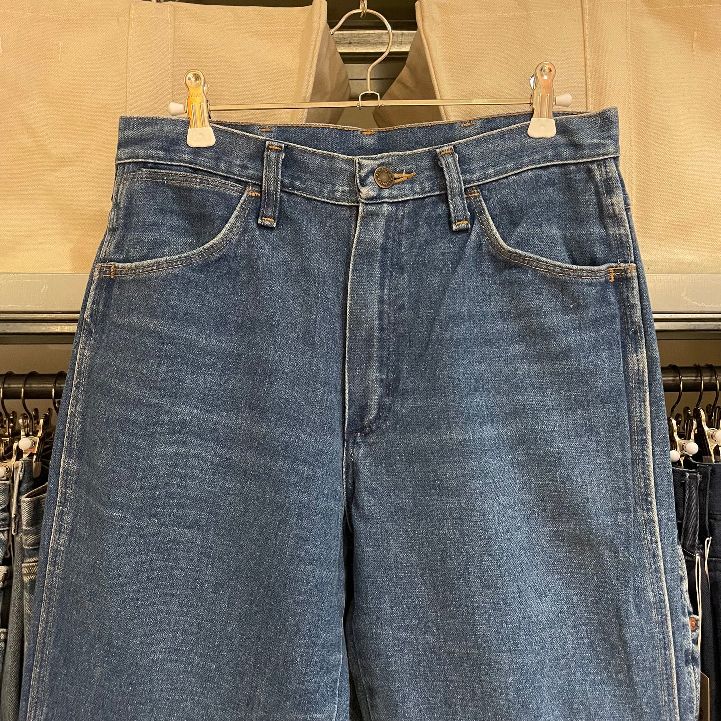 Regular Straight Jeans Mid Wash Blue Talon Zip