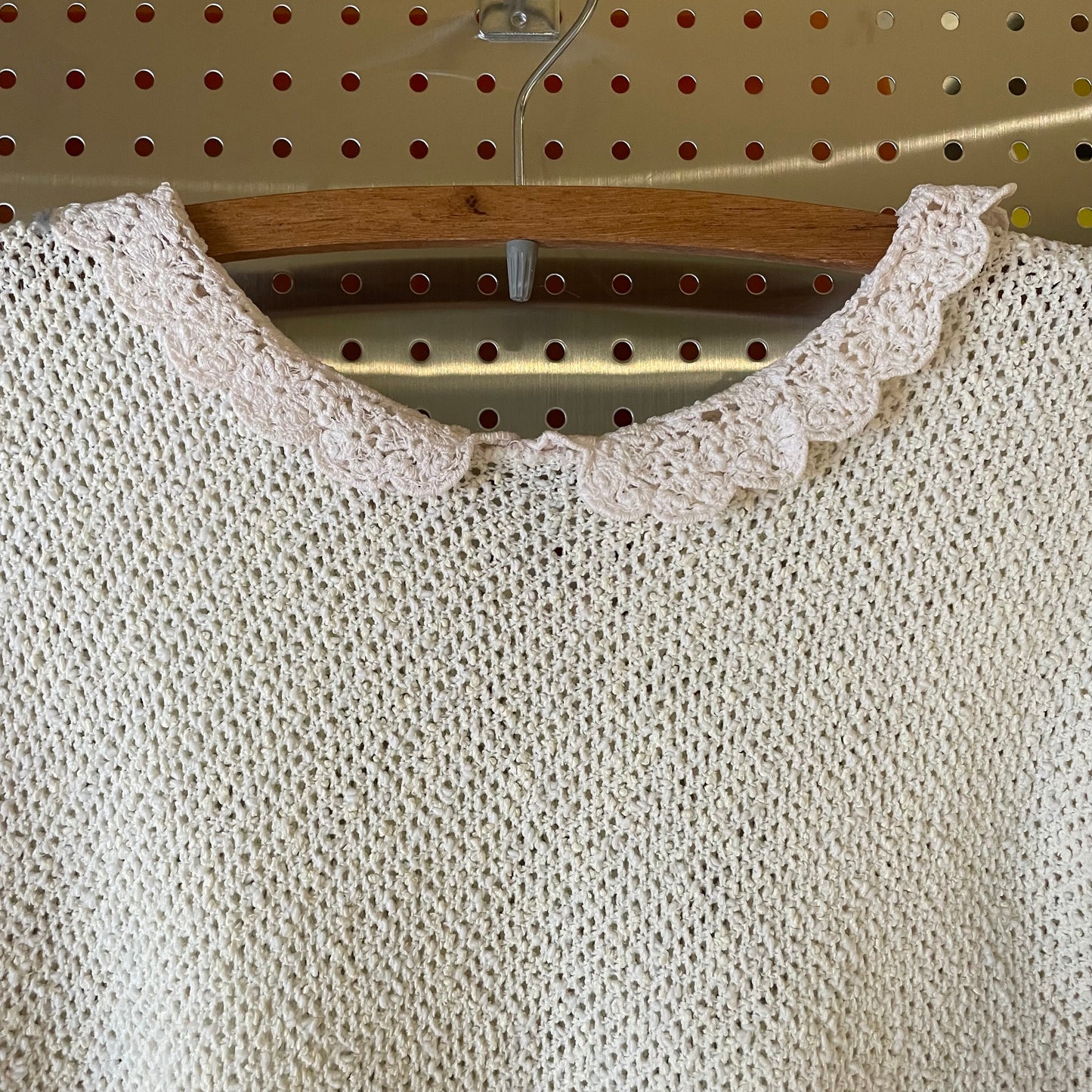 Ruffle Collar Sweater Cream