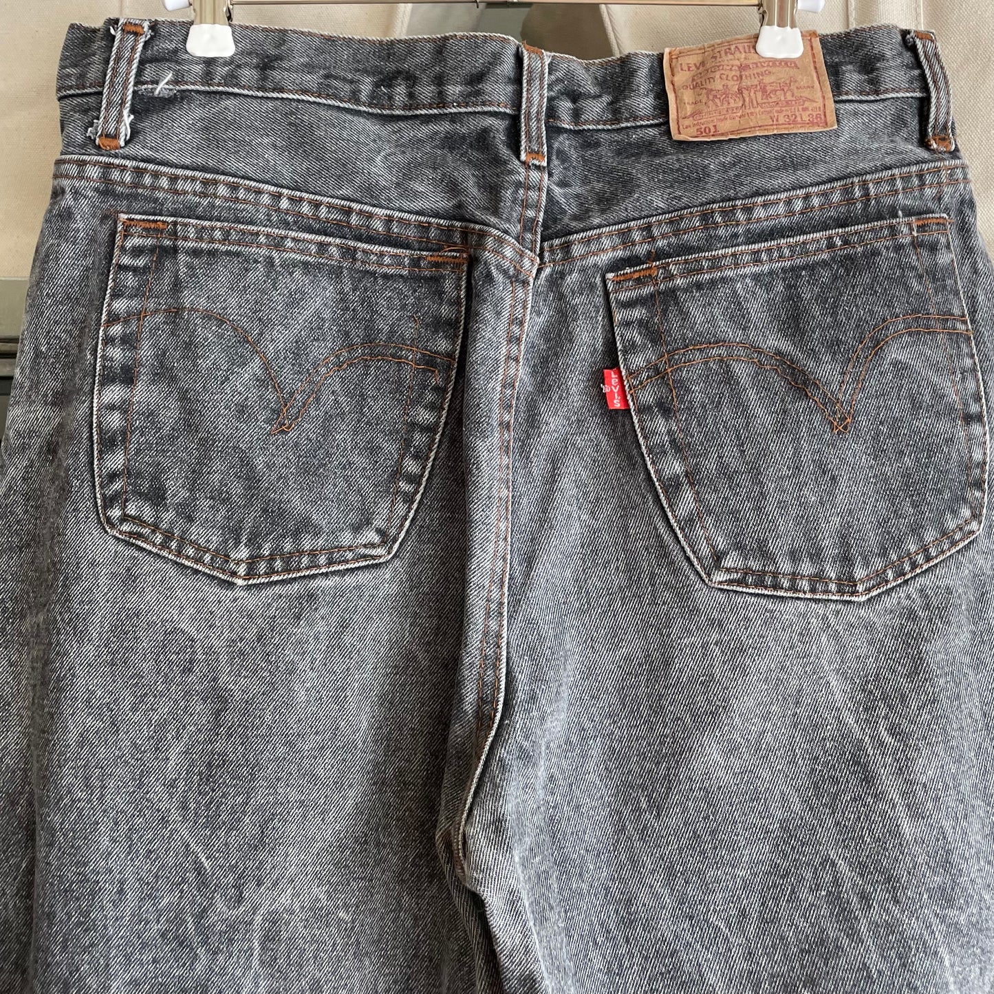 501 Jeans Regular Straight Washed Black