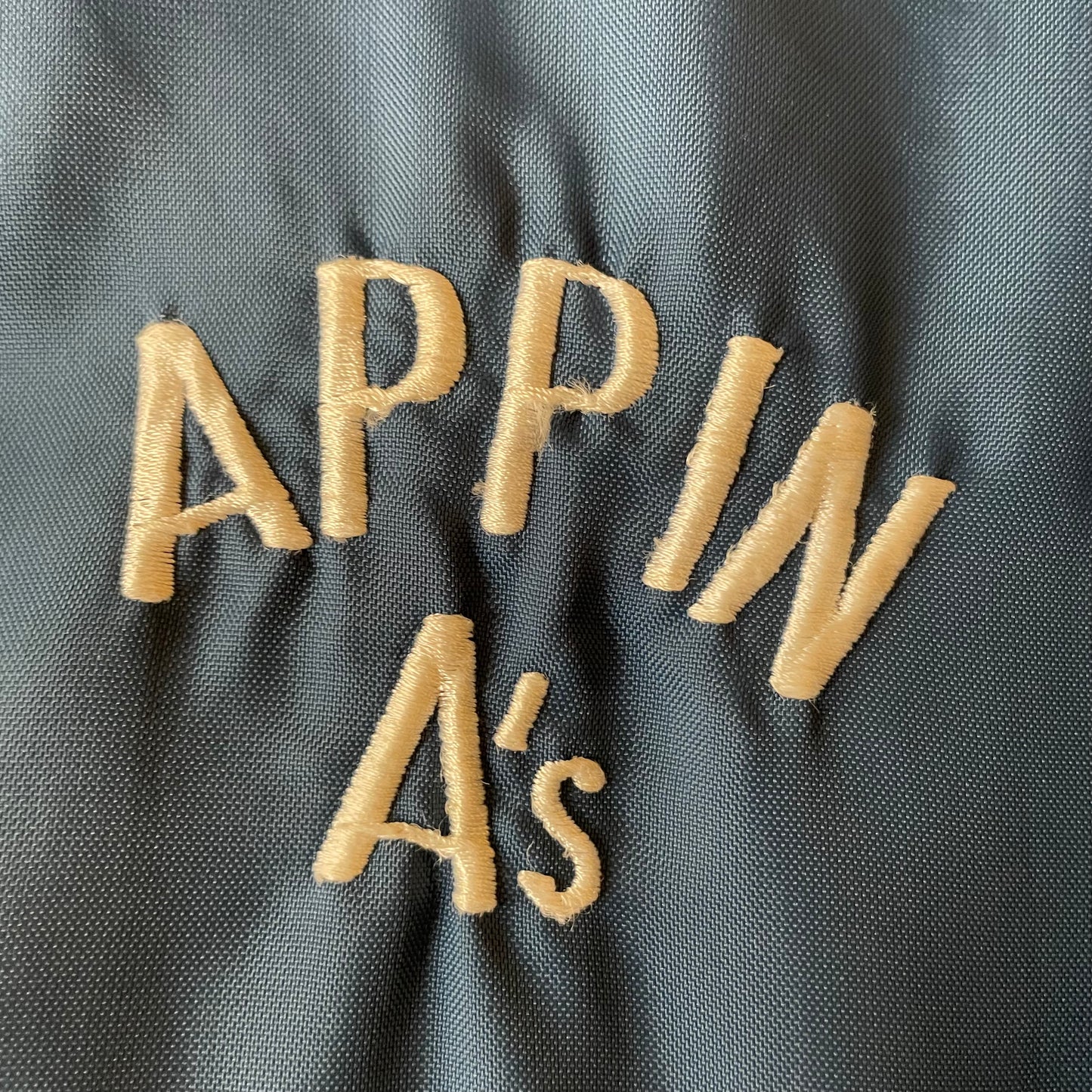 Snap Varsity Jacket Navy Nylon