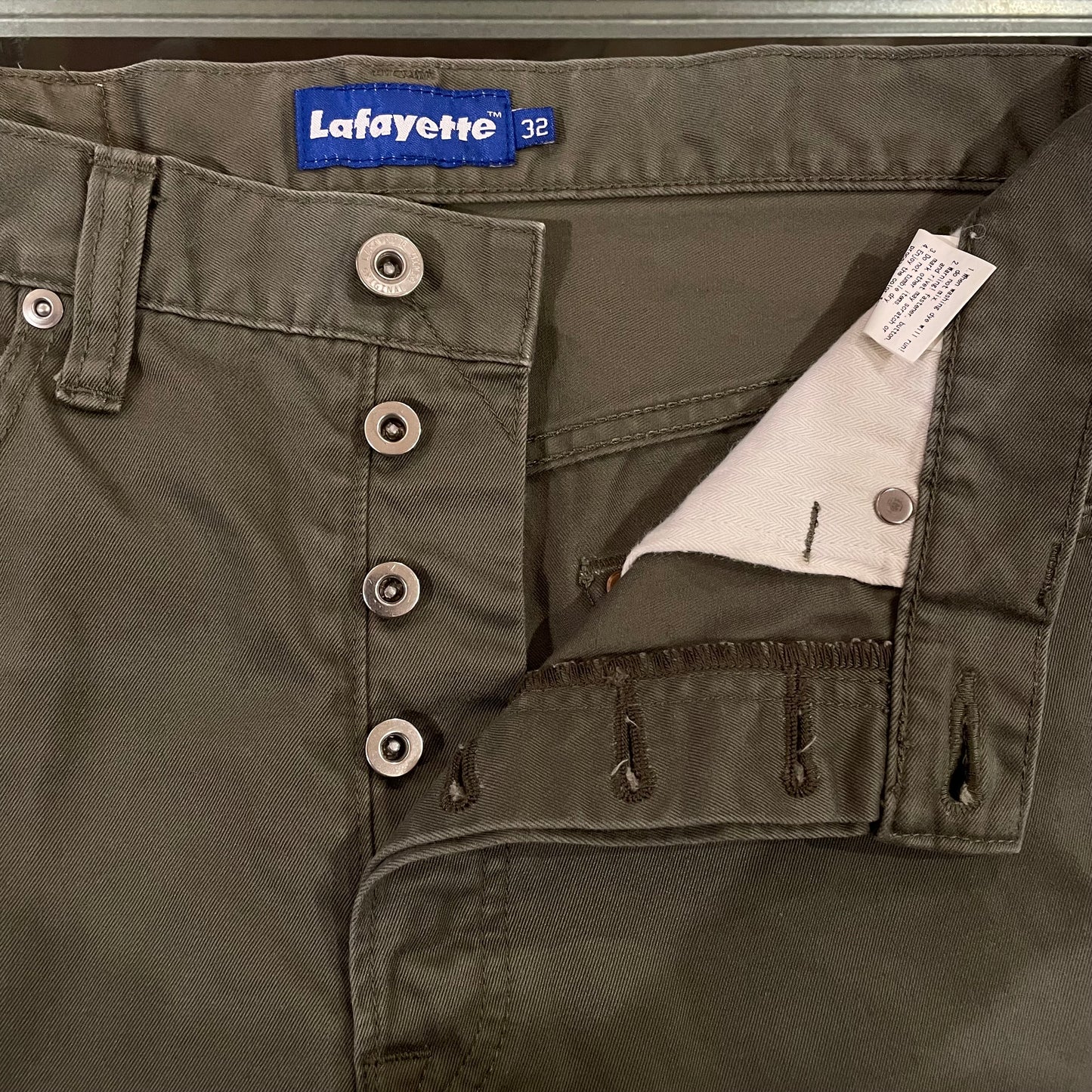 Lafayette Olive Green Cotton Shorts