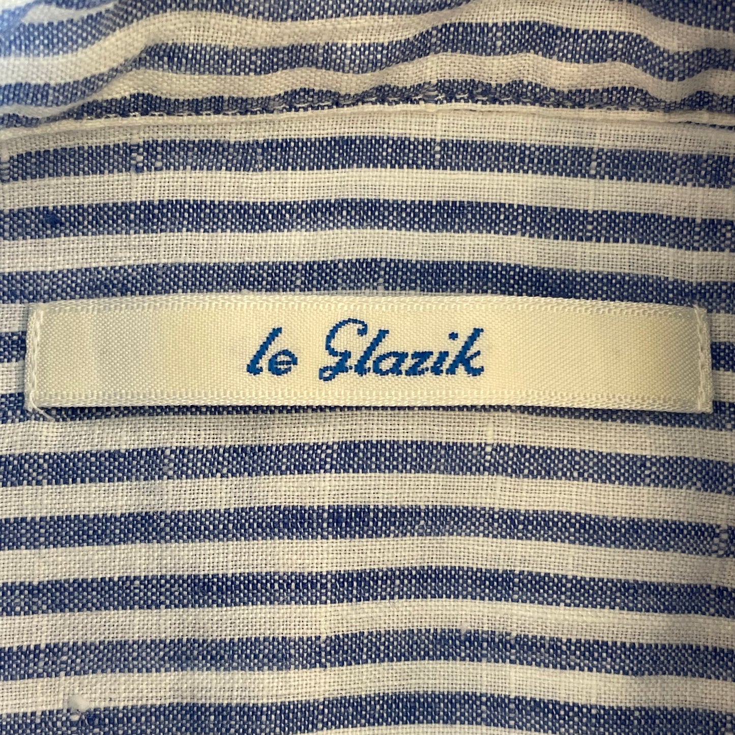 Stripe Linen Shirt Blue