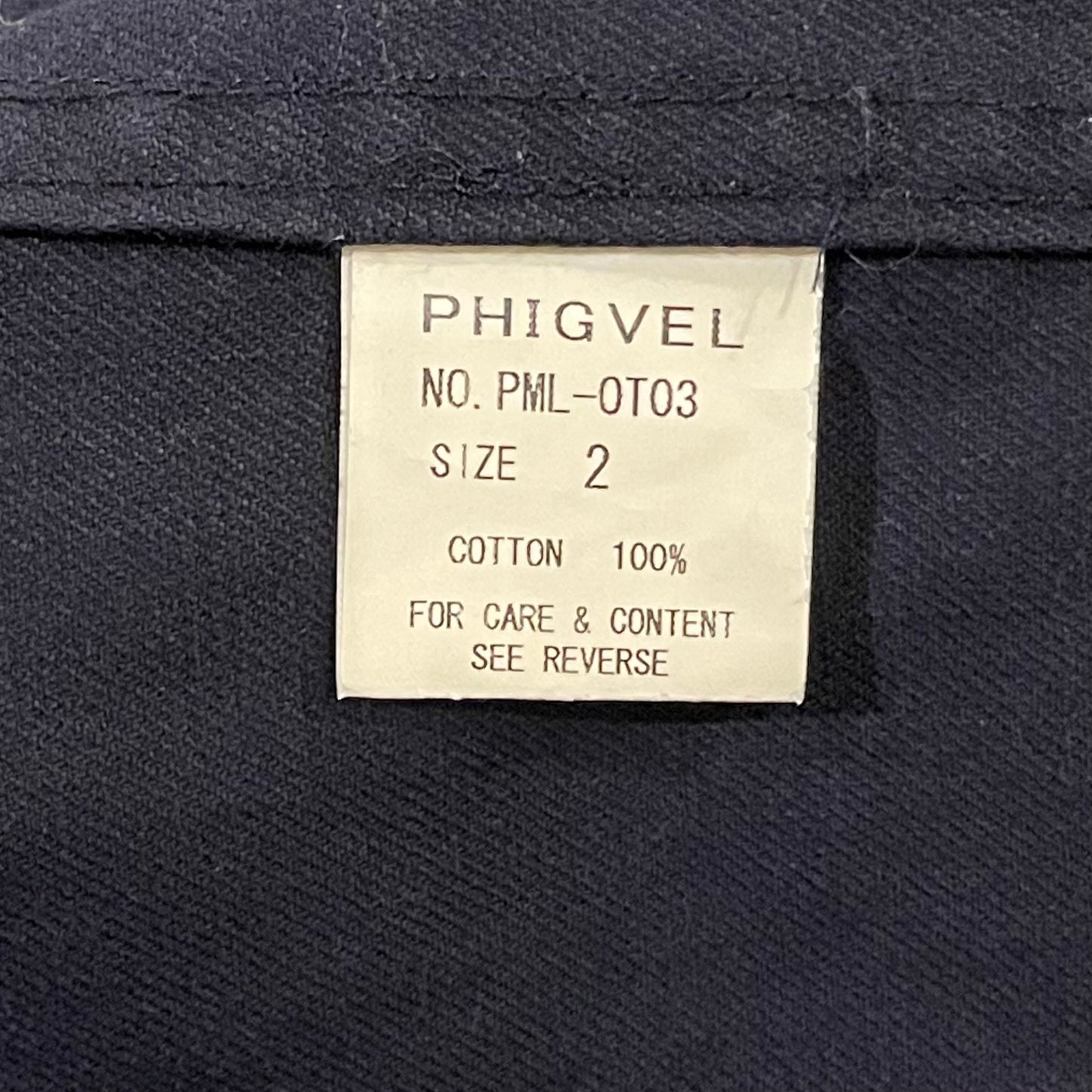 Work Jacket Washed Navy
