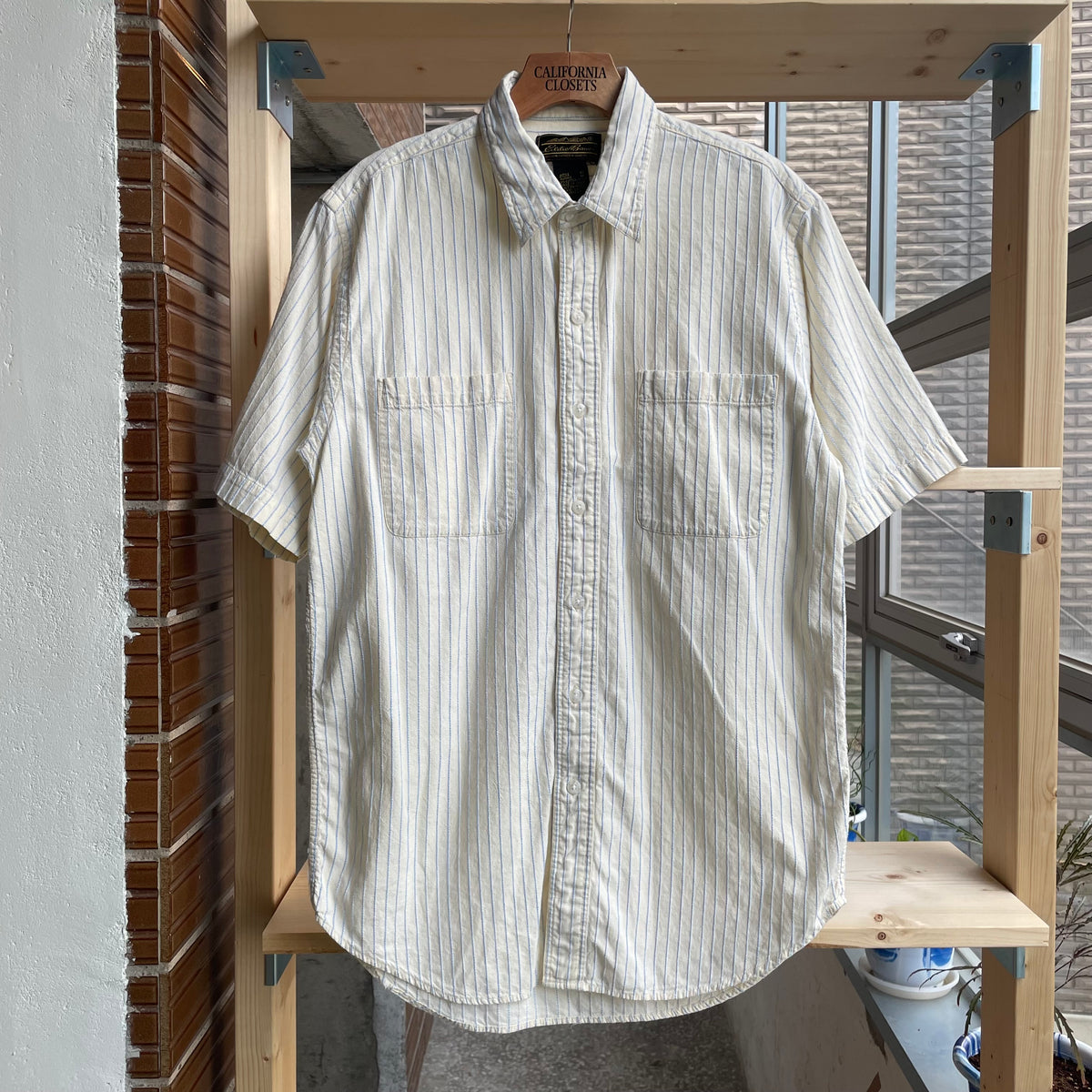 Stripe Short Sleeve Shirt Ivory