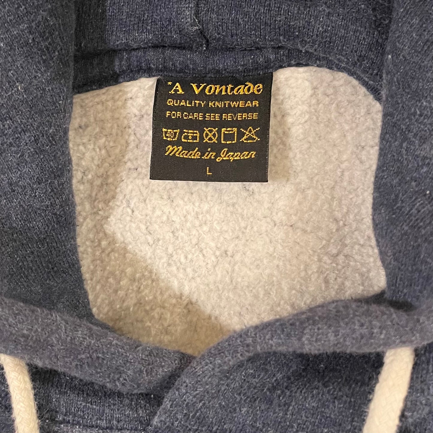 Navy Pullover Hoodie w/ Vintage Inspired Pocket