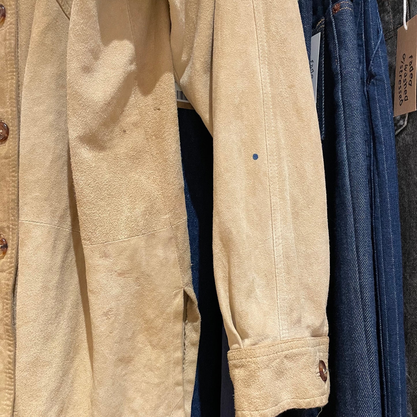 Double Pocket Leather Shirt Tan