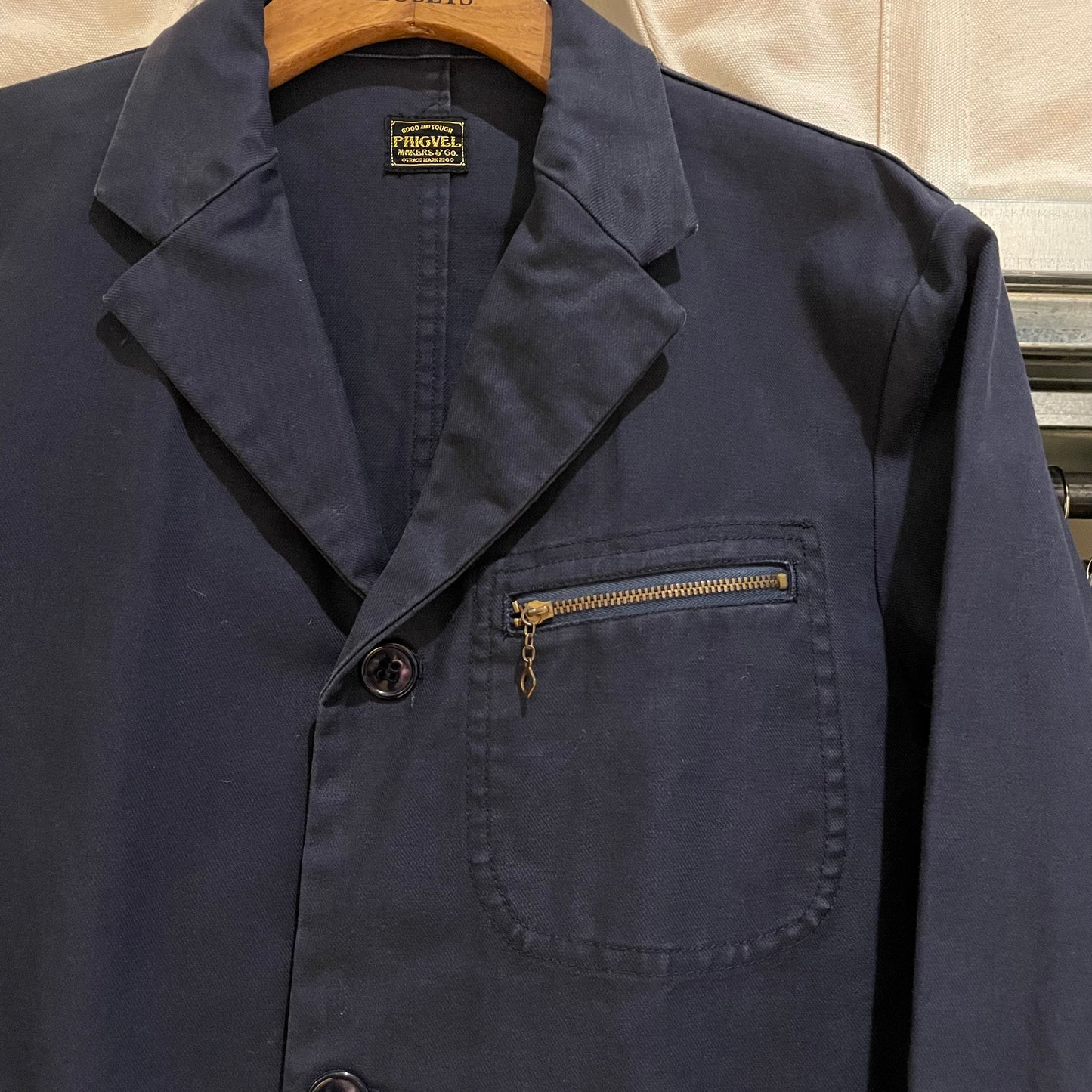 Work Jacket Washed Navy