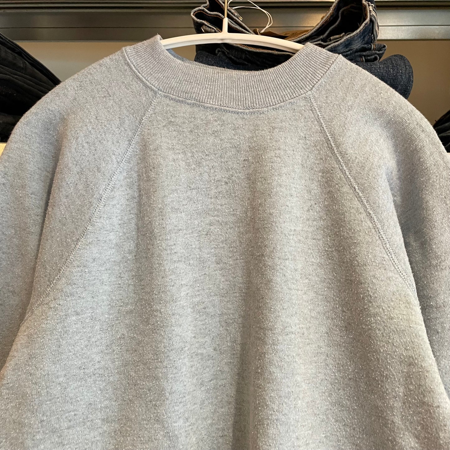 Blank Sweatshirt Raglan Gray