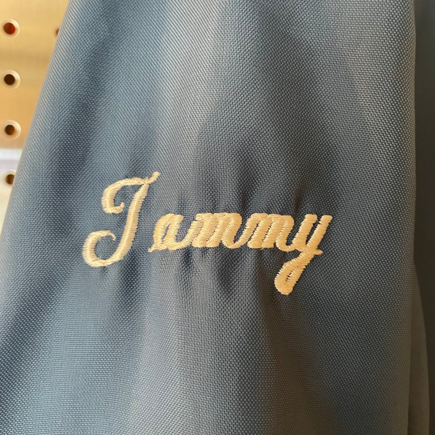 Snap Varsity Jacket Navy Nylon