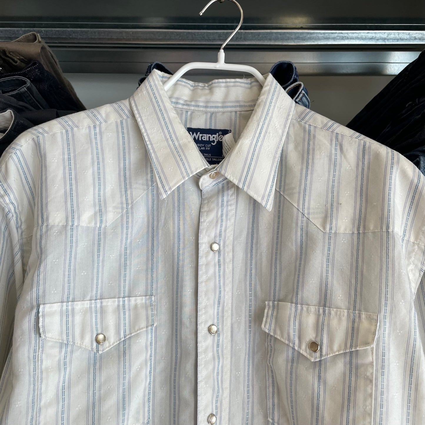 Stripe Shirt Blue Cowboy Cut Regular Fit