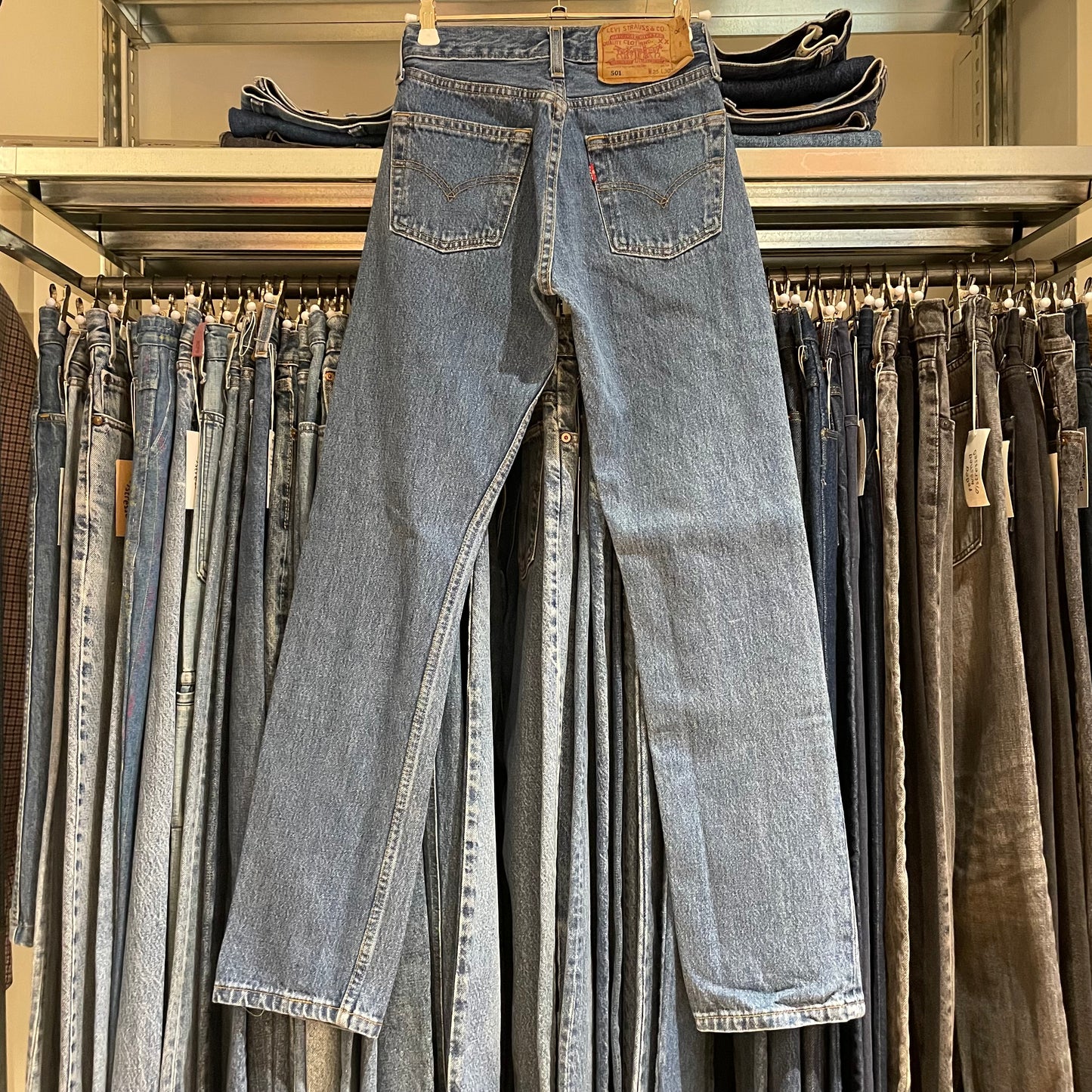 Blue 501 Button Fly Denim Jeans