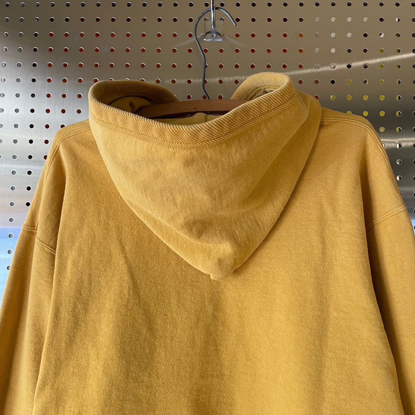 Distressed U of D Collegiate Hoodie Mustard Yellow