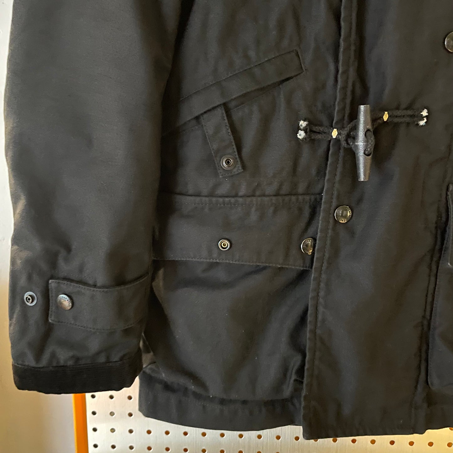Hooded Duffle Jacket Black