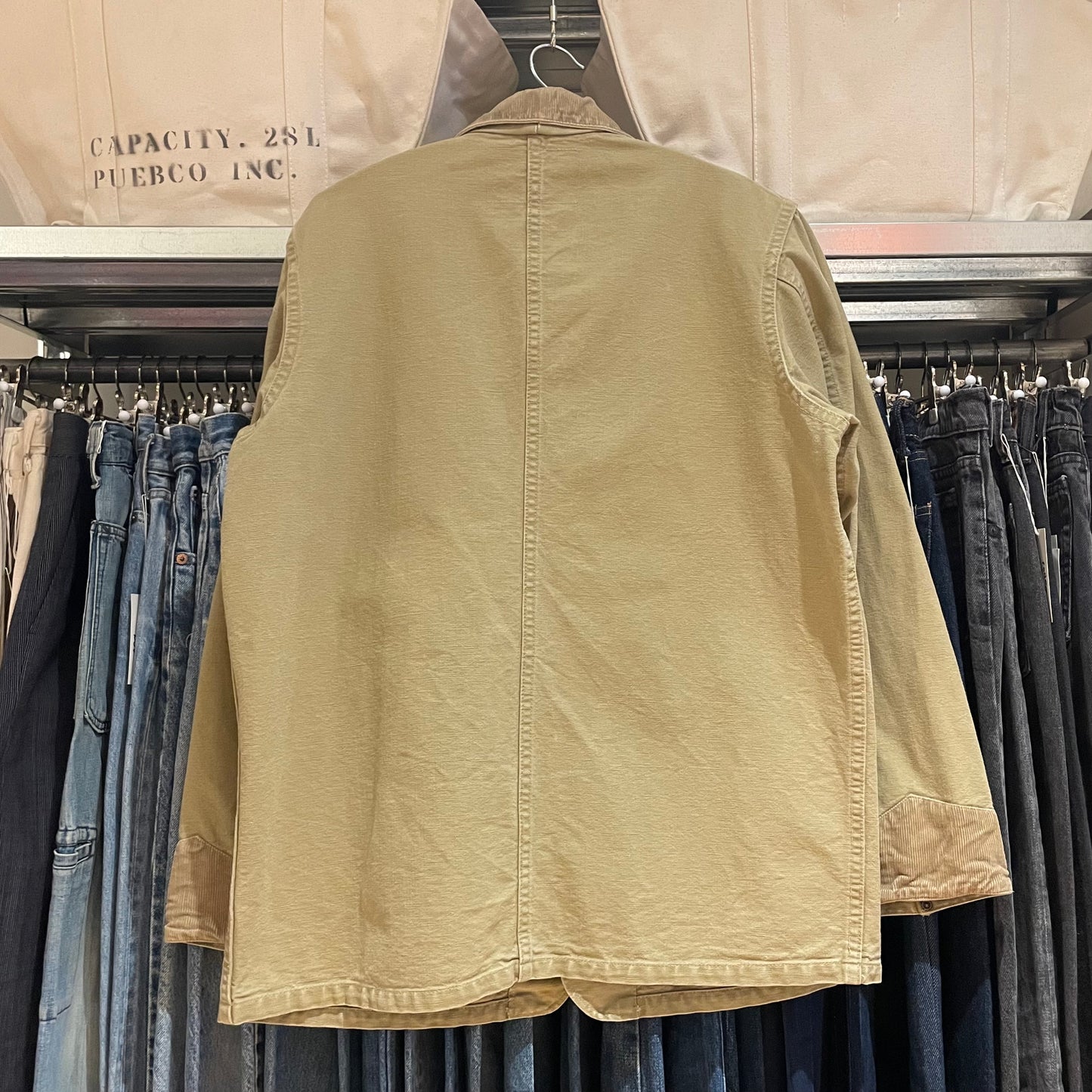 Washed Coverall Jacket/Coat Khaki