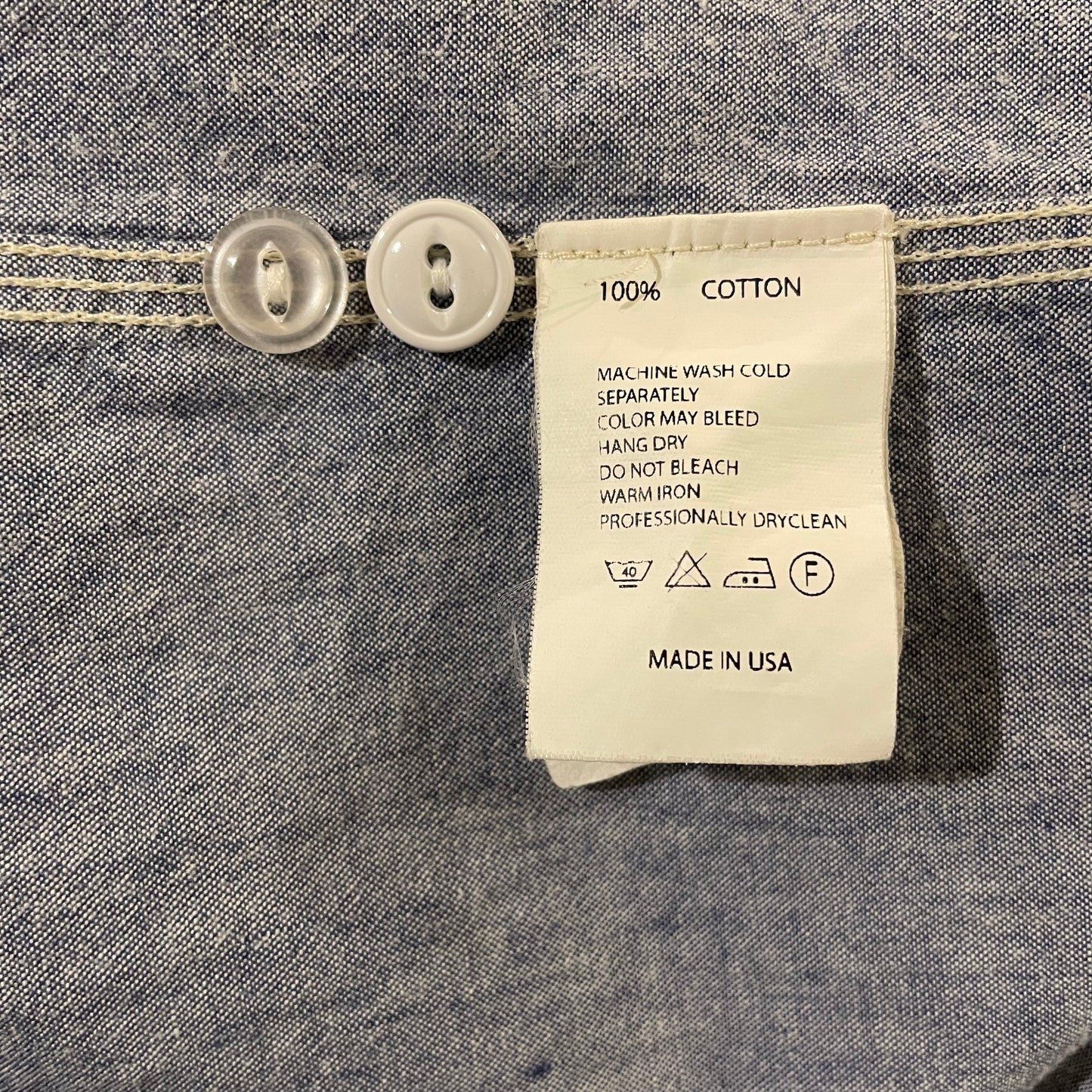 Chambray Work Shirt Gray