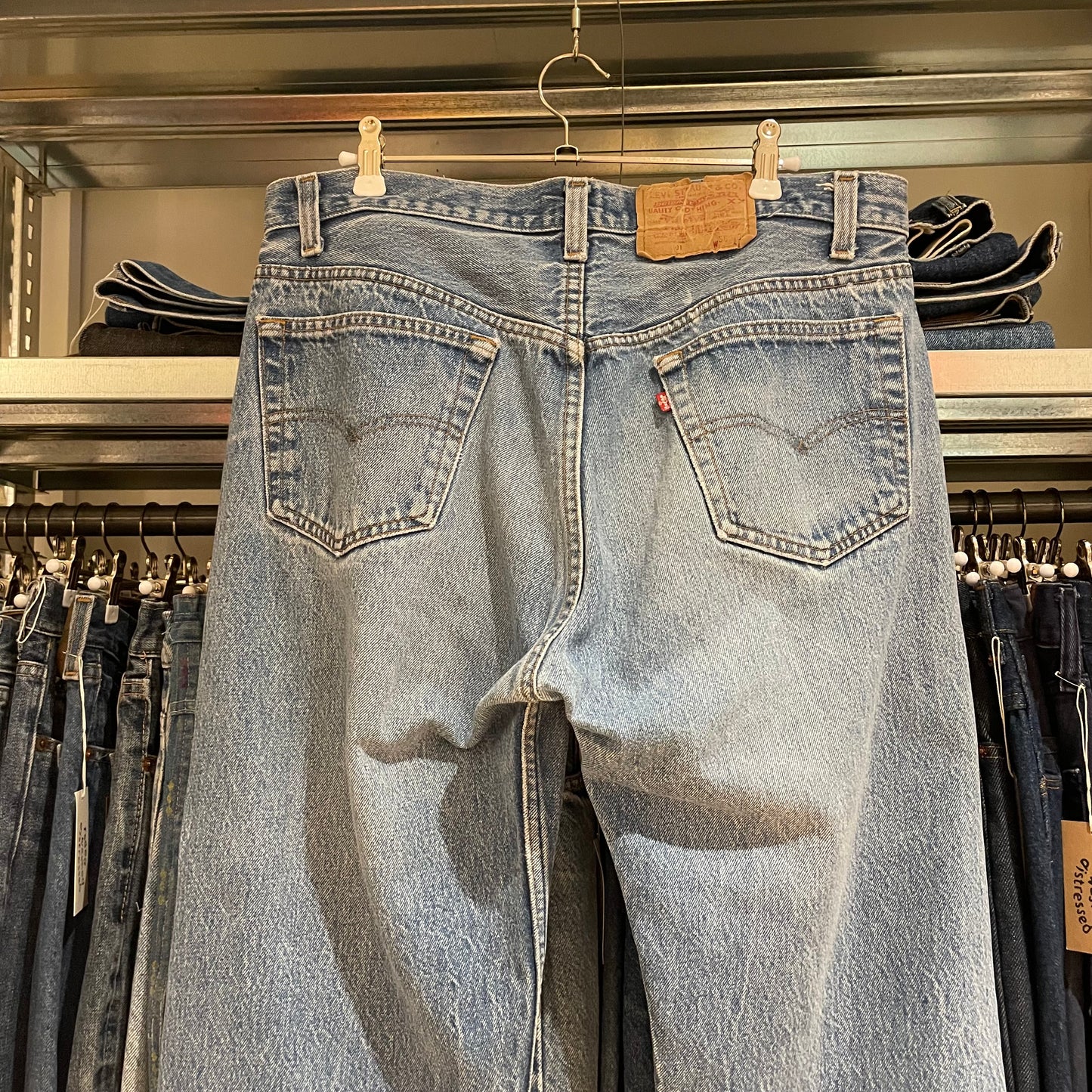 501 Jeans Washed Blue Made in USA 017