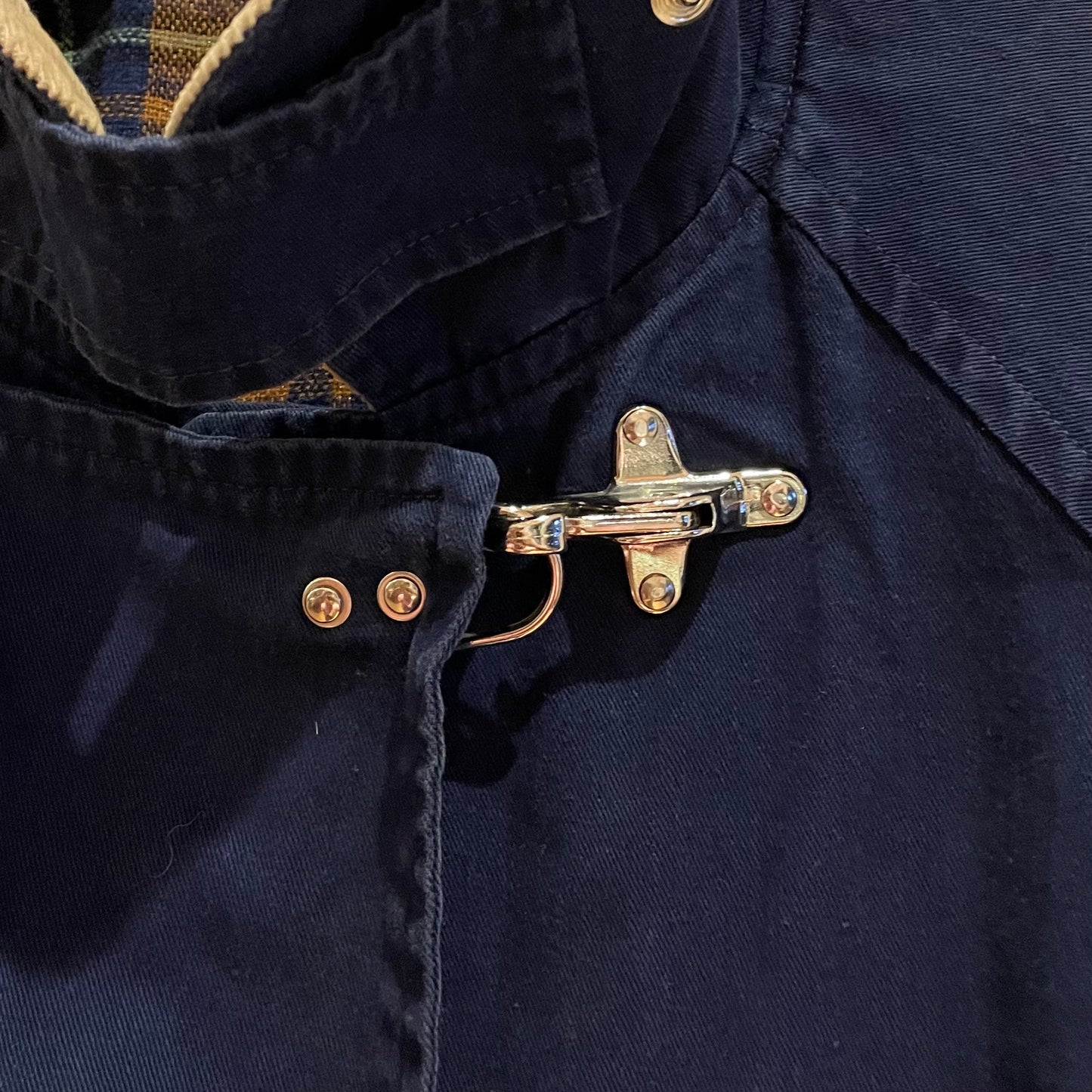 Corduroy Collar Toggle Coat Navy