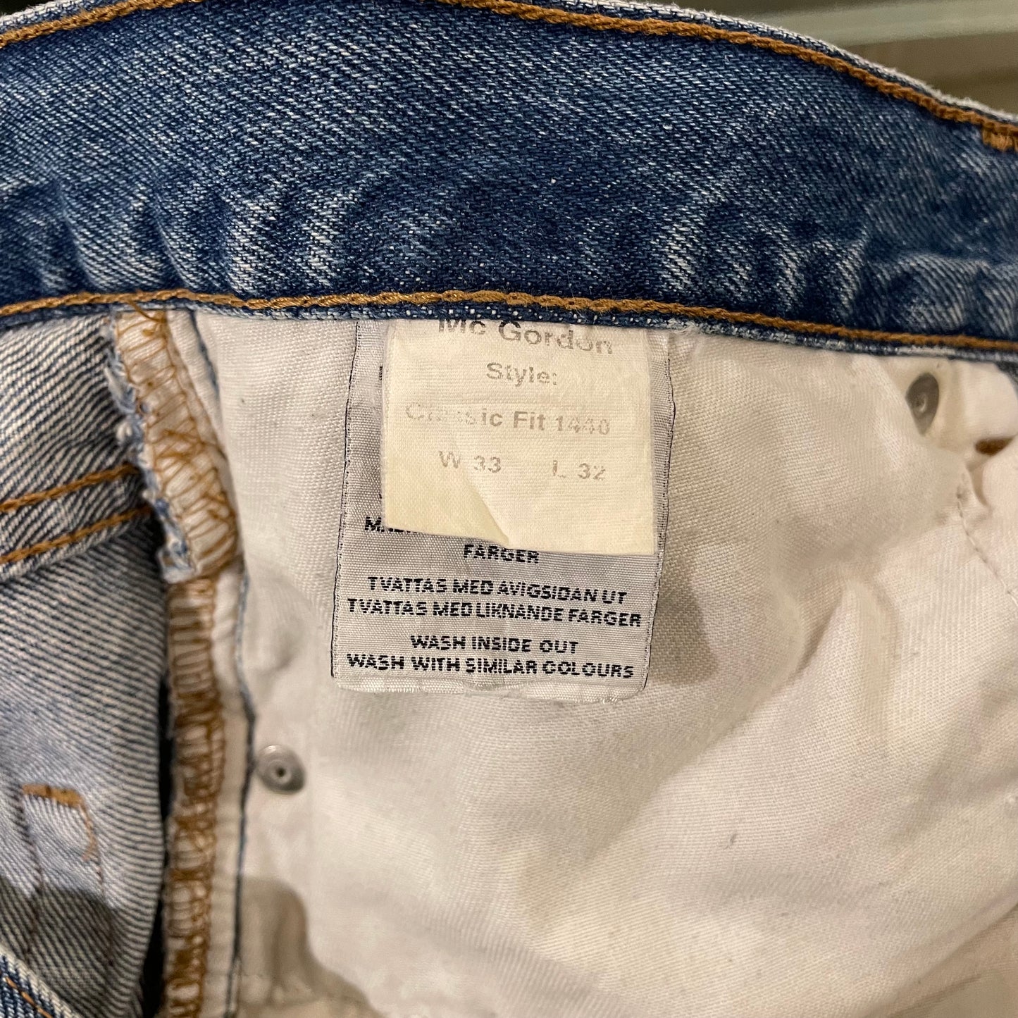 Ring Spun Jeans Mid Wash Blue Cut Off Ideal Zip