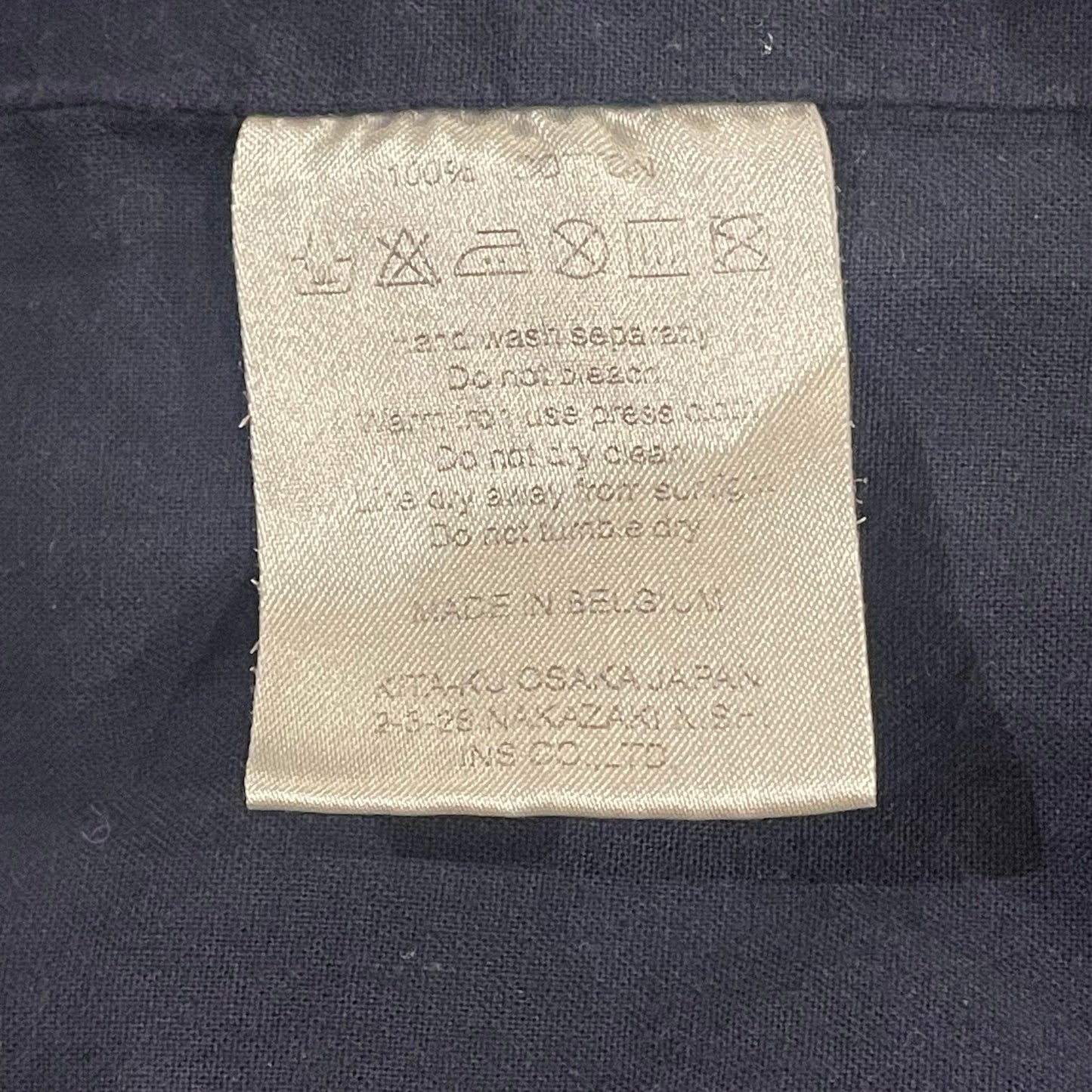 Single Collar Cotton Jacket Washed Navy
