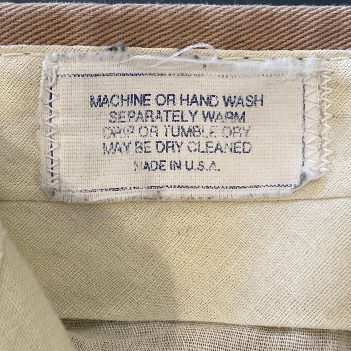 Chino Pants Khaki Talon Zip