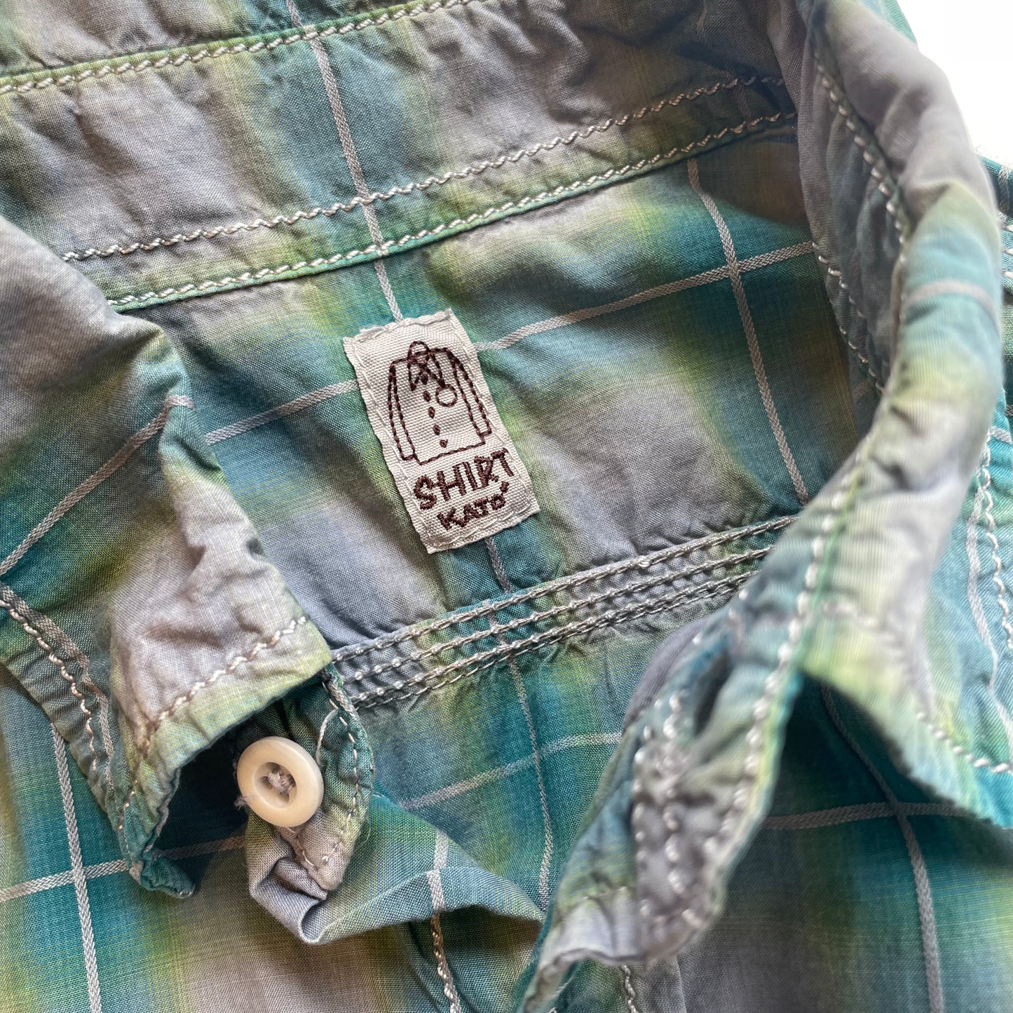 Patch Pocket Check Shirt Blue