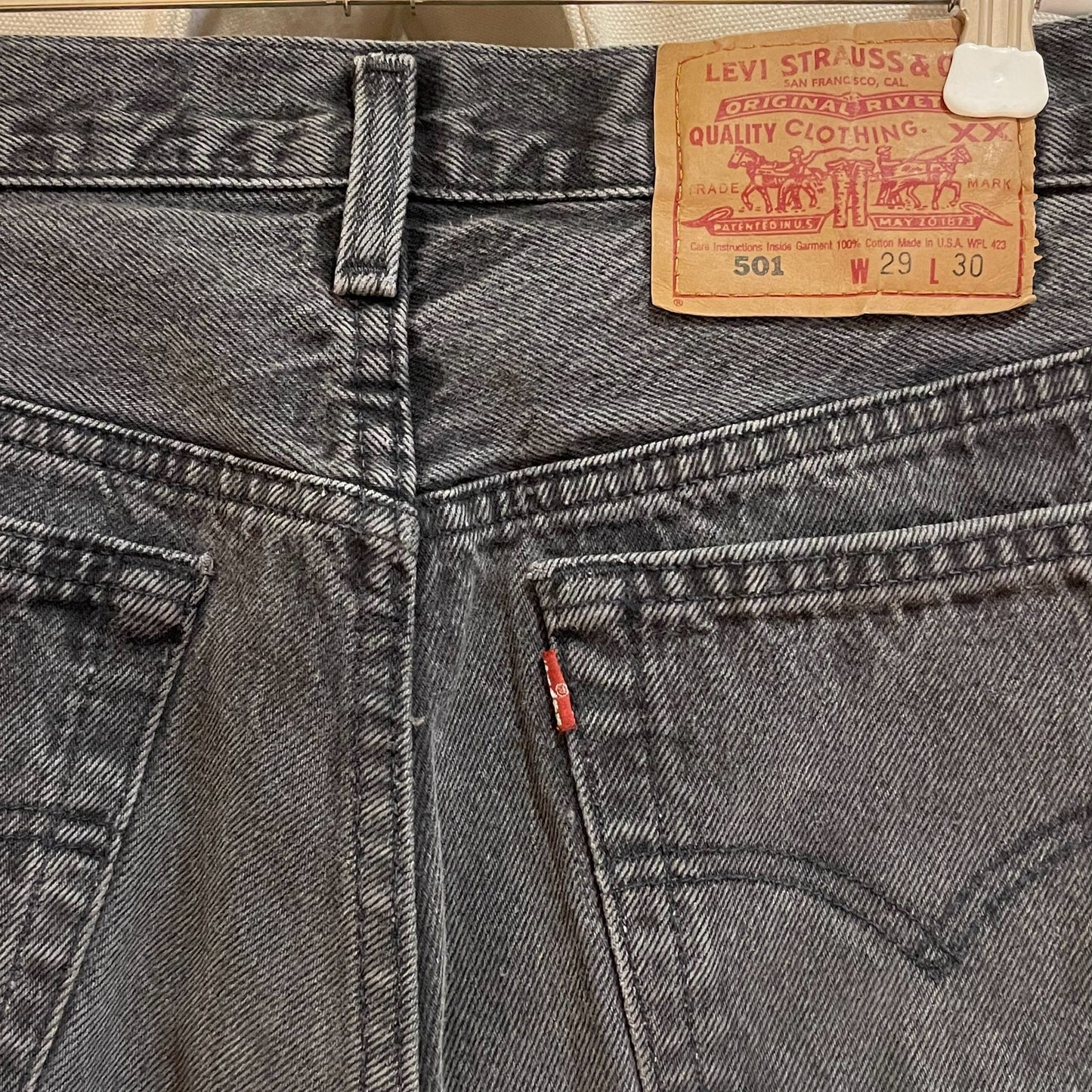 501 Jeans Regular Straight Washed Black
