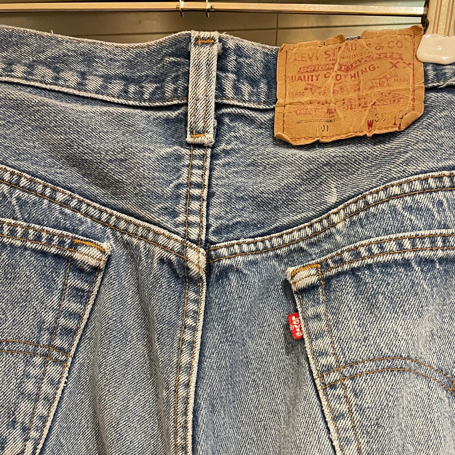 501 Jeans Washed Blue Made in USA 017