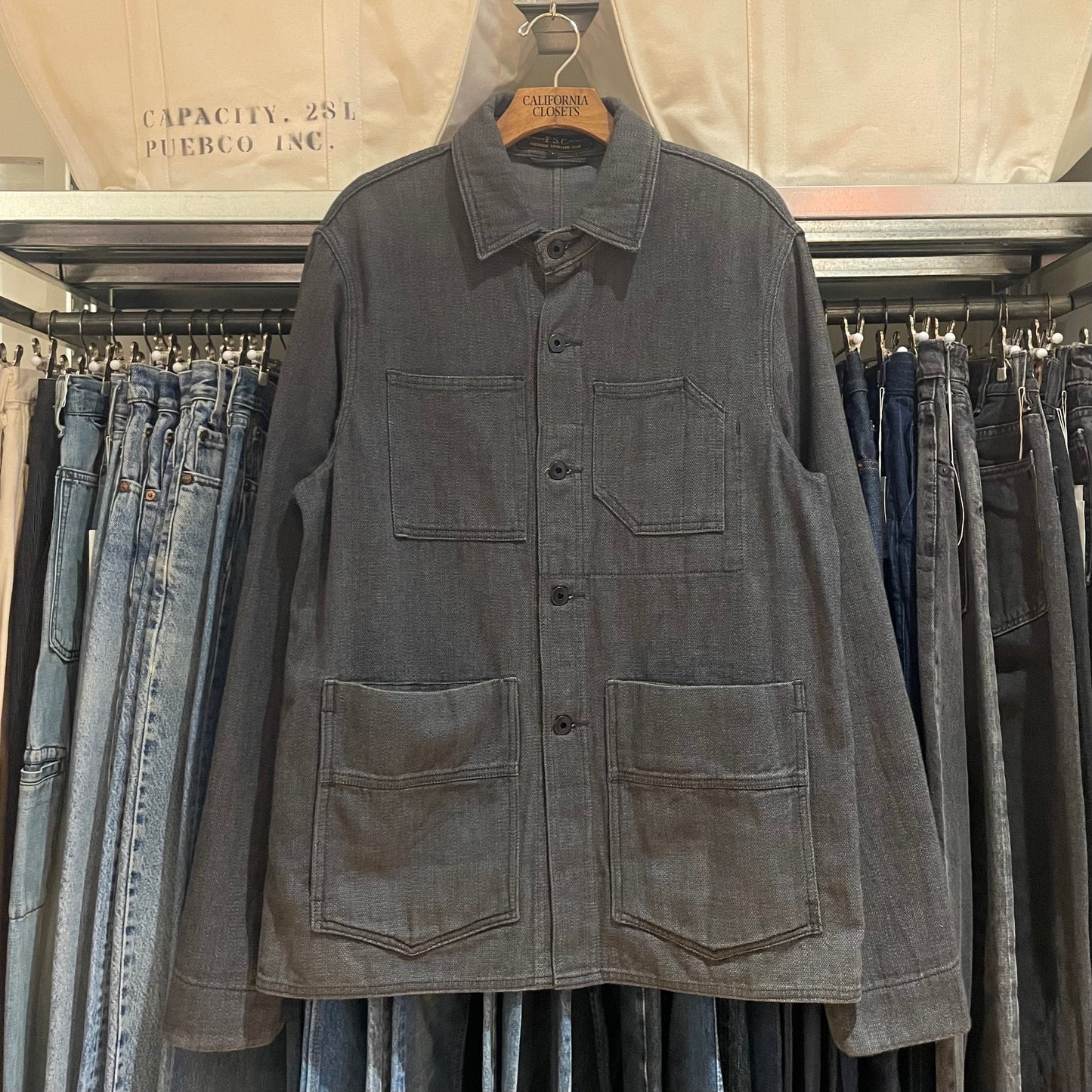 Coverall Jacket Cotton Gray