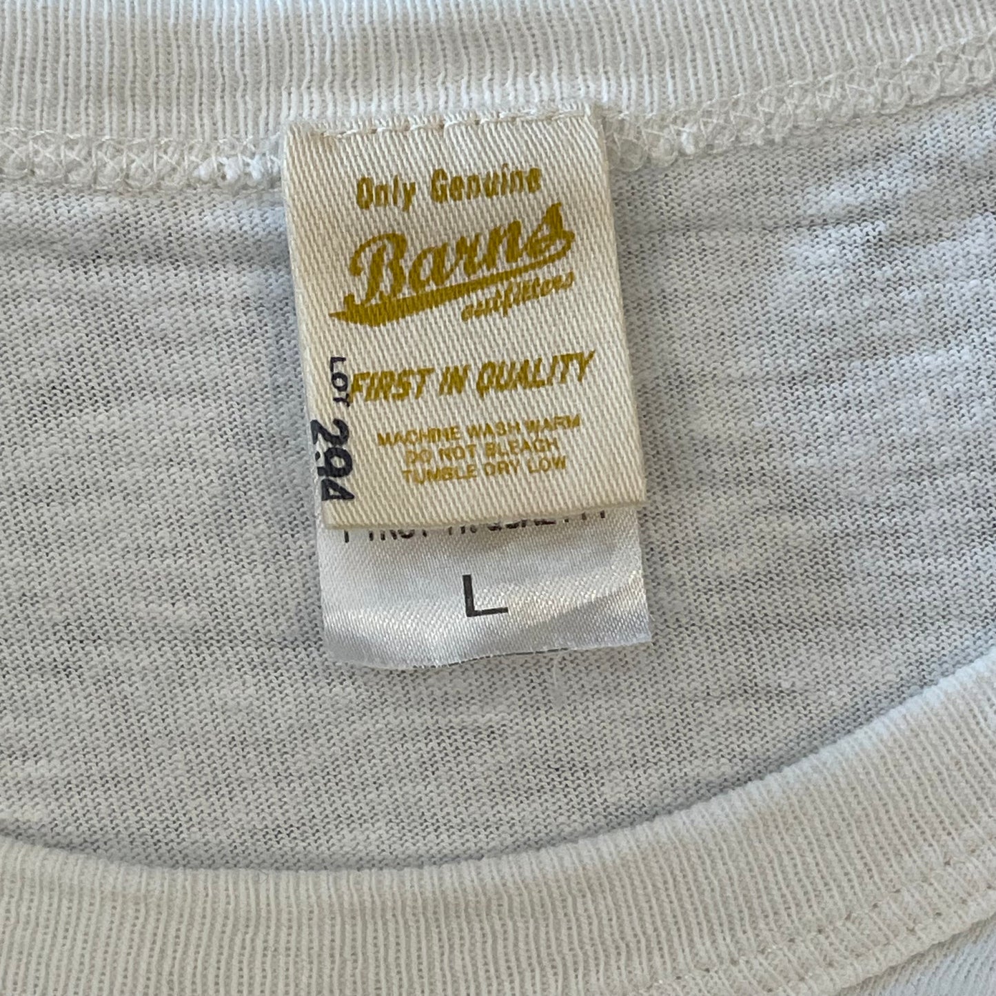 Jaycees Print Stripe Sleeve Tee White